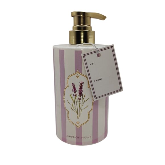 DW Home Lavender Chamomile Hand Wash Decorative Refillable Glass Bottle - Picture 1 of 2